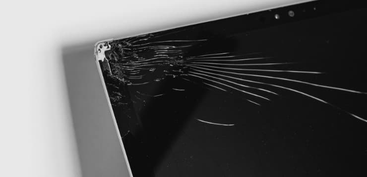 broken surface contact image